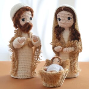 Nacimiento con yute y croche